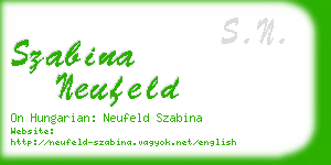 szabina neufeld business card